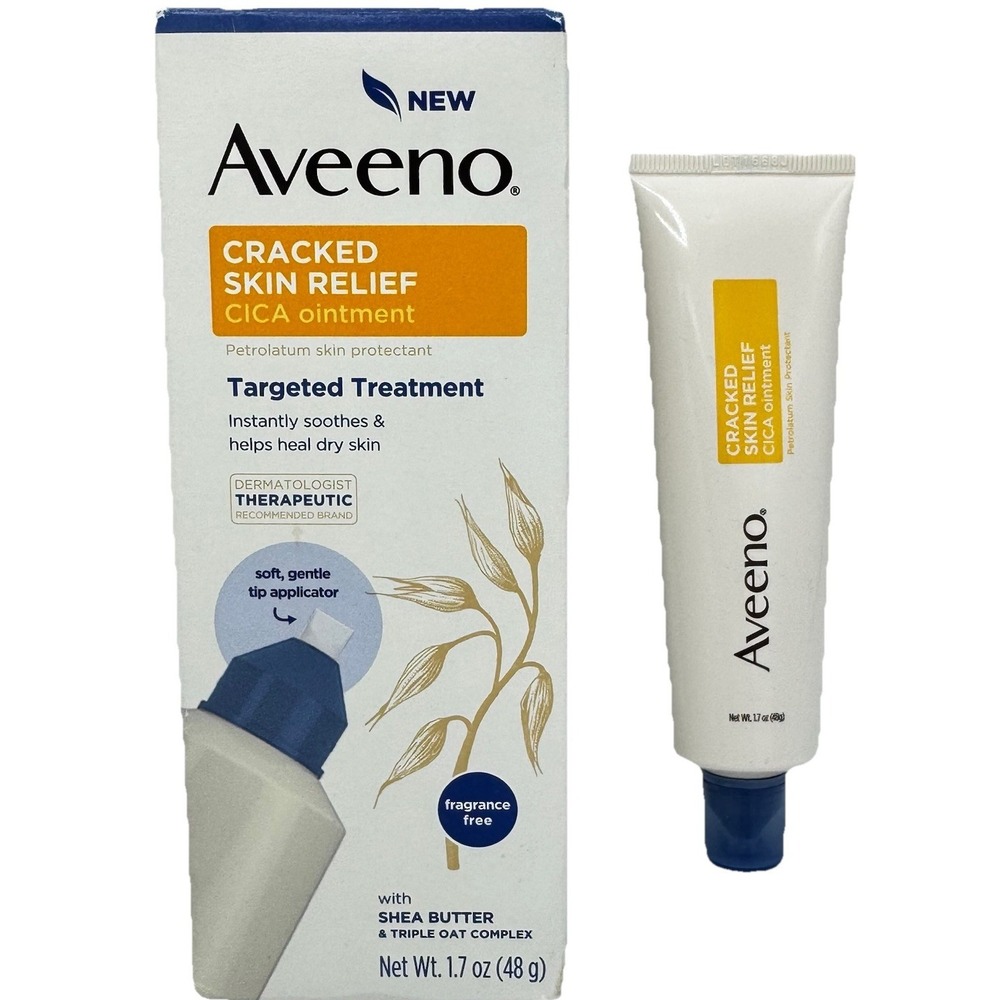 Aveeno Cracked Skin Relief CICA Ointment 1.7oz Fragrance Free NEW NOS Discontinu